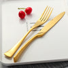 Portable Silverware Christmas Stainless steel luxury gold cutlery set flatware with box 10 Set/Sets(Min. Order)