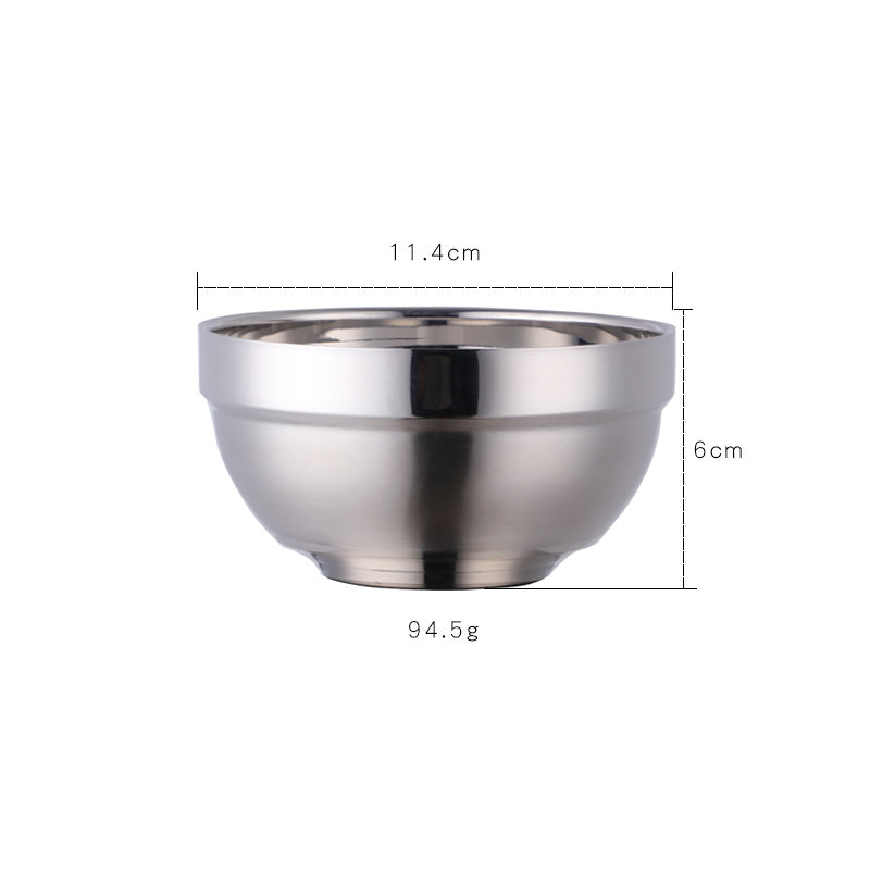 Buyer Star Stainless Steel Bowl Set Double-walled 304 Soup Bowl Insulated Metal Snack Bowls