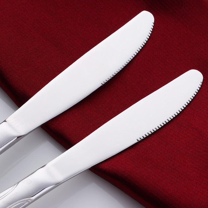 Outlet store Mirror Polished stainless steel silverware spoon fork set cutlery set