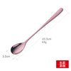 Colorful Long Handle Stainless Steel 18/10 Dessert Ice Cream Coffee/Tea Spoons shopify 20 Piece/Pieces(Min. Order)