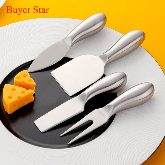 Hot Sale Round Mini Cute Stainless Steel Rose Gold Cheese Knife Set 5 Set/Sets(Min. Order)